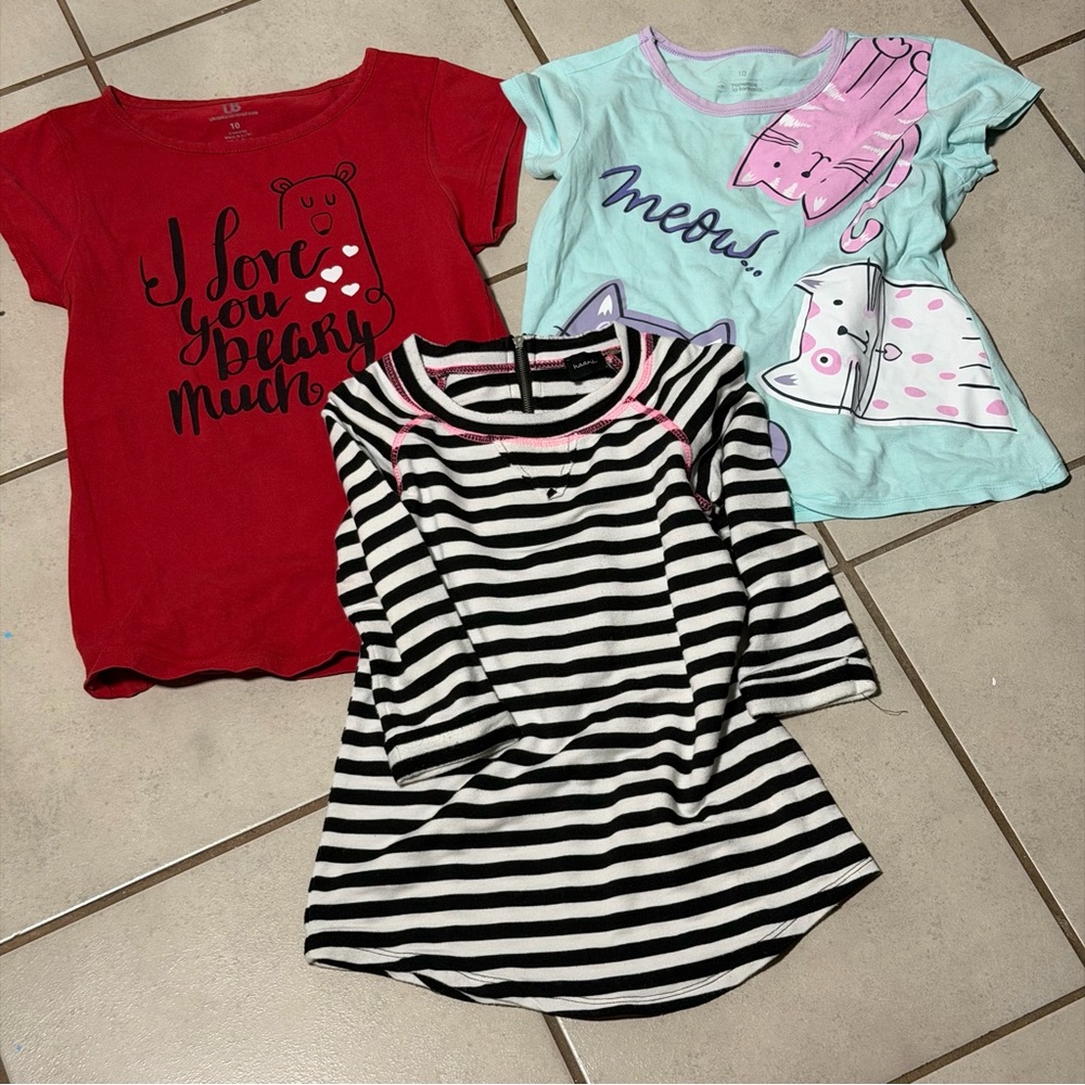 Haani Kids Girl‎ Red/White/Black T-Shirts size L(10)
